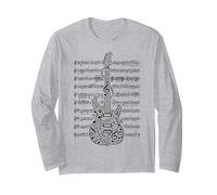 Electric Guitar Player Guitarist Musical Instrument Notes Long Sleeve T-Shirt