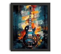 Electric Guitar Poster Contemporary Music Wall Art Guitar Print Art Music Gift A3 Poster on Canvas - Wall Art Home Decor Movie Poster Canvas Film Cinema Retro Vintage Cult Classic Nostargic Saga Mode