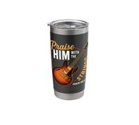 Electric Guitar Praise Him with The Strings Guitarist Stainless Steel Insulated Tumbler