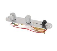 Electric Guitar Pre-Wire Harness Control Plate Loaded Wiring Pre-Wired 3 Way Switches Knobs for Telecaster Parts (GE210C Chrome Sunflower)