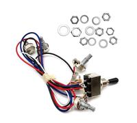 Electric Guitar Prewired Wiring Hareness 500K Pots Control 1V 1T 500K 3-Way Harness With 6.35 Wiring Harness Kits