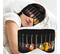 Electric Guitar Print Adults Sleeping Eye Mask Soft Breathable Versatile Blindfold Daily Travel