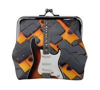 electric guitar Print Exquisite Versatile Kiss Lock Coin Purse Cute Small Zipper Wallet for Coins Cards