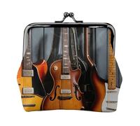 electric guitar Print Exquisite Versatile Kiss Lock Coin Purse Cute Small Zipper Wallet for Coins Cards