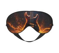 Electric Guitar Print Functionality Cozy Eye Mask Adjustable Strap Nap Night Travel Camping Yoga Relax