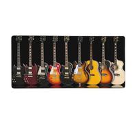 Electric Guitar Print Large Gaming Mouse Pad (90x40cm / 36x16in) Extended Desk Mat for Gaming & Work