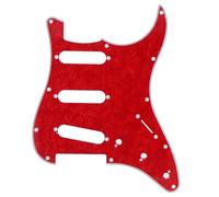 electric Guitar Replacement Pickguard 1pc 3 Ply 11 Holes Guitar Pickguard For ST Perfect Replacement PVC Celluloid Electric Guitar Accessories(Red)