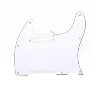 electric Guitar Replacement Pickguard 1pcs Guitar 3 Ply Pickguard 8 Hole 10 Hole With Screw For TL Electric Guitar 12 Coloer Lastic Material(White)