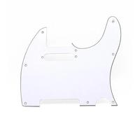 electric Guitar Replacement Pickguard 1pcs TL Style Guitar 3 Ply Pickguard 8/10 Hole With Screw For TL Electric Guitar 12 Coloer(White)