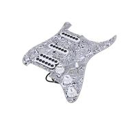 Electric Guitar Replacement Pickguard HSH SSH HH SSS Loaded Prewired Pickguard Black And White Zebra Color(1set SSH Zebra)