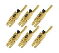 Electric Guitar Saddles,6 Pcs Vintage Locked String Saddles For Electric Guitar Tremolo Bridge, Double Locking System Metal Replacement Parts For Rock Blues Players, Chrome(Black)