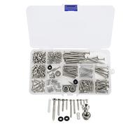 Electric Guitar Screw Kit, Guitar Repair Fasteners Assortment Set, Metal Screws Spring Strap Snap with Storage Box, Multiple Sizes for Electric Guitar Maintenance and Replacement P (Silver)