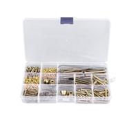 Electric Guitar Screw Kit, Luthier Tools for Guitar Repair, 50 - Piece Metal Screw Set with Strap Buckles and Tweezers, for Telecaster Les Paul Setup and (Gold)
