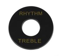 Electric Guitar Selector Switch Cover for SG - Chrome Bracket Mounting Ring Aged Pearl Finish 1.13 Inch Outer Size(Black)