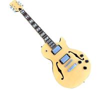 Electric Guitar Semi Hollow Jazz Electric Guitar With Dual P90 Pickups(Brown)