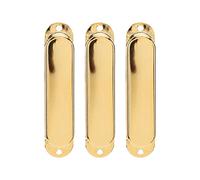 Electric Guitar Single Coil Pickup Cover Copper 3Pcs Set - Noise Reduction, Durable Material, Easy Installation for Musicians (Gold)