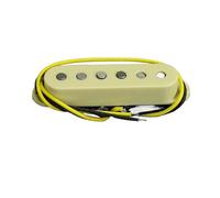 Electric Guitar Single Coil Pickup Set 1PCS Alnico 5 Guitar Single Coil Pickup 52mm Staggered Pole Pieces Electric Guitar Pickup(Bridge Cream)