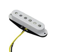 Electric Guitar Single Coil Pickup Set 1PCS Alnico 5 Guitar Single Coil Pickup 52mm Staggered Pole Pieces Electric Guitar Pickup(Bridge White)