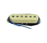 Electric Guitar Single Coil Pickup Set 1PCS Alnico 5 Guitar Single Coil Pickup 52mm Staggered Pole Pieces Electric Guitar Pickup(Middle Cream)