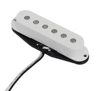 Electric Guitar Single Coil Pickup Set 1PCS Single Coil Pickup Alnico 5 White ST Electric Guitar Pickup 50/50/52mm Flat Pole Pieces(C)