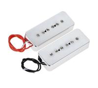 Electric Guitar Single Coil Pickup Set 1set Electric Guitar Pickups P-90 Single Coil Pickups Bridge & Neck For EPI LP Electric Guitar Black/Yellow/Sliver(Silver)