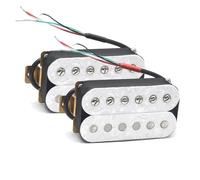 Electric Guitar Single Coil Pickup Set 1Set N7.5K/B15K Electric Guitar Humbucker Adjustable Screw Dual Coil For 6 String Electric Guitar Coil Spliting Pickup(White)