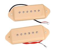 Electric Guitar Single Coil Pickup Set 2Pcs Electric Guitar Pickups P90 Style Single Coil Pickups (Neck & Bridge) For EPI LP Electric Guitar(Yellow)
