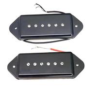 Electric Guitar Single Coil Pickup Set 2Pcs Electric Guitar Pickups P90 Style Single Coil Pickups (Neck & Bridge) For EPI LP Electric Guitar(Black)