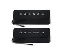 Electric Guitar Single Coil Pickup Set 2PCS Vintage Alnico 5 P90 Pickups Single Coil Pickups Set Cream/Black/Chrome Choose(Black)