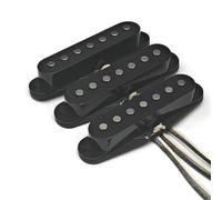 Electric Guitar Single Coil Pickup Set 7-String Alnico 5 Vintage Single Coil Electric Guitar Pickup Anico V Guitar Pickup String Spacing 61.2MM Black(N M B 1set)