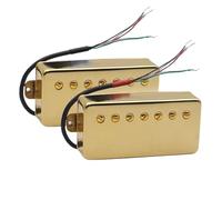 Electric Guitar Single Coil Pickup Set 7-String Guitar Brass Cover Humbucker Slotted Screw 8.5K 14K Coil Splitting Pickup For 7-String Electric Guitar Chrome(H)
