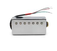 Electric Guitar Single Coil Pickup Set 7 String LP Guitar Brass Cover Humbucker Slotted Screw 8.5K/14K Coil Splitting Pickup For Electric Guitar Accessories(Neck Chrome)