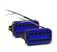 Electric Guitar Single Coil Pickup Set Adjustable Metal Double Coil Electric Guitar Pickups Humbucker Guitar Accessories Deep Blue(B)