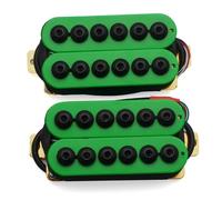 Electric Guitar Single Coil Pickup Set Adjustable Metal Double Coil Electric Guitar Pickups Humbucker Guitar Accessories Green(B)