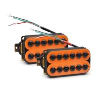 Electric Guitar Single Coil Pickup Set Adjustable Metal Double Coil Electric Guitar Pickups Humbucker Guitar Accessories Neck And Bridge(B)