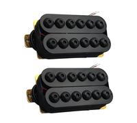 Electric Guitar Single Coil Pickup Set Adjustable Metal Double Coil Electric Guitar Pickups Humbucker Neck Bridge Guitar Pickup Black(C)