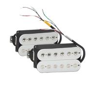 Electric Guitar Single Coil Pickup Set Alnico 2-Electric Guitar Pickup N-50 7-8K B-52 8-9K Humbucker Double Coil Pickup Professional Guitar Parts Black White(E)