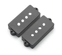 Electric Guitar Single Coil Pickup Set Alnico 5 4-String Bass Pickup High Output-11.5K For P Bass With Grey Fiber Bobbin And Brown Enamelled Wire(B)