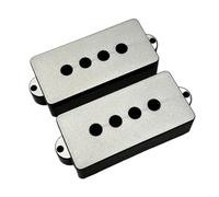 Electric Guitar Single Coil Pickup Set Alnico 5 4-String Bass Pickup High Output-11.5K P Bass With Grey Fiber Bobbin And Brown Enamelled Wire(A)