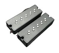 Electric Guitar Single Coil Pickup Set Alnico 5 5-String Bass Humbucker With Staged Polepiece Noise Reduction 16.5/17.5MM Pole Spacing 4 Conduct Split Coil(B)