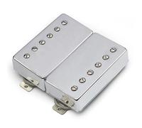 Electric Guitar Single Coil Pickup Set Alnico 5 LP Humbucker Guitar Pickup Set Chrome Neck & Bridge Alnico V Pickup Chrome(1 Set)