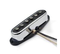 Electric Guitar Single Coil Pickup Set Alnico 5 Staggered ST Style Electric Guitar Pickup With Open Brass Cover Fiber Bobbin ST Pickup Vintage Style Chrome(Neck 1pc)