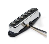 Electric Guitar Single Coil Pickup Set Alnico-Electric Guitar Pickup 5 Staggered ST Style Open Brass Cover Fiber Bobbin ST Pickup Vintage Chrome(Middle 1pc)