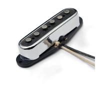 Electric Guitar Single Coil Pickup Set Alnico-ST Electric Guitar Pickup With Open Brass Cover Fiber Bobbin 3 Staggered Style Chrome(Neck 1pc)