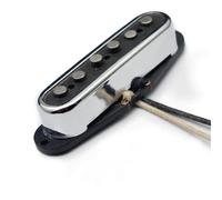 Electric Guitar Single Coil Pickup Set Alnico-ST Electric Guitar Pickup With Open Brass Cover Fiber Bobbin 3 Staggered Style Chrome(Bridge 1pc)
