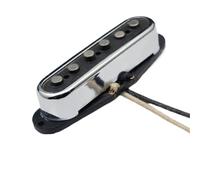 Electric Guitar Single Coil Pickup Set Alnico-ST Style Electric Guitar Pickup With Open Brass Cover Fiber Bobbin 3 Staggered Vintage Style Chrome(Middle 1pc)