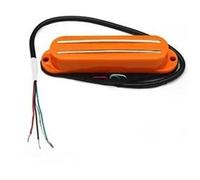 Electric Guitar Single Coil Pickup Set Colour Alnico 2 Humbucker ST Single Coil Size Double Rail Pickup 9K 4 Conduct Output Coil Splitting Alnico II Pickup(Orange)