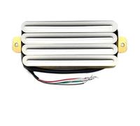 Electric Guitar Single Coil Pickup Set Double Rail 2-Dual Blade Electric Guitar 18K High Output Track Type Four Coil Humbucker Pickup Multi Color(White)