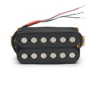 Electric Guitar Single Coil Pickup Set Dual Coil Guitar Humbucker Pickup 6.3mm Big Pole Piece Electric Guitar Pickup With 4 Conduct Cable/Coil Splitting(Neck Black)