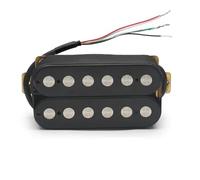 Electric Guitar Single Coil Pickup Set Dual Coil Guitar Humbucker Pickup 6.3mm Big Pole Piece Electric Guitar Pickup With 4 Conduct Cable/Coil Splitting(Bridge Black)